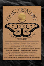 Load image into Gallery viewer, "Cosmic Creatures - Moth" Scratch Off Fortune Affirmation Card