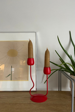 Load image into Gallery viewer, Hand Dipped Thick Beeswax Candle Pair