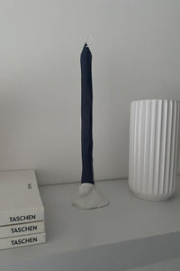 Carved Charcoal Taper Single Candle