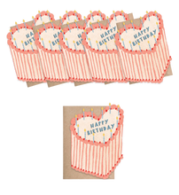 Load image into Gallery viewer, Birthday Heart Cake Mini Cards - Box of 6