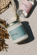 Load image into Gallery viewer, Cedarwood and Pine Soy Candle with teal label