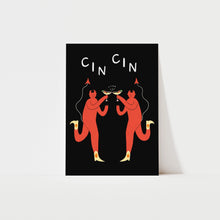 Load image into Gallery viewer, &quot;Cin Cin&quot; Devil Art Print