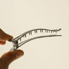 Load image into Gallery viewer, Silver Metal Long Claw Clip
