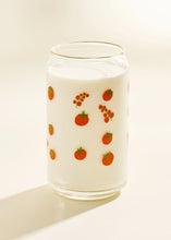 Load image into Gallery viewer, Tomato Gold Rimmed Soda Can Glass