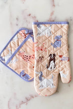 Load image into Gallery viewer, Cotton Oven Mitt + Pot Holder Set - Dogs