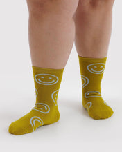 Load image into Gallery viewer, Crew Sock - Ochre Happy