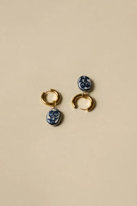 Porcelain Tulip Hoops