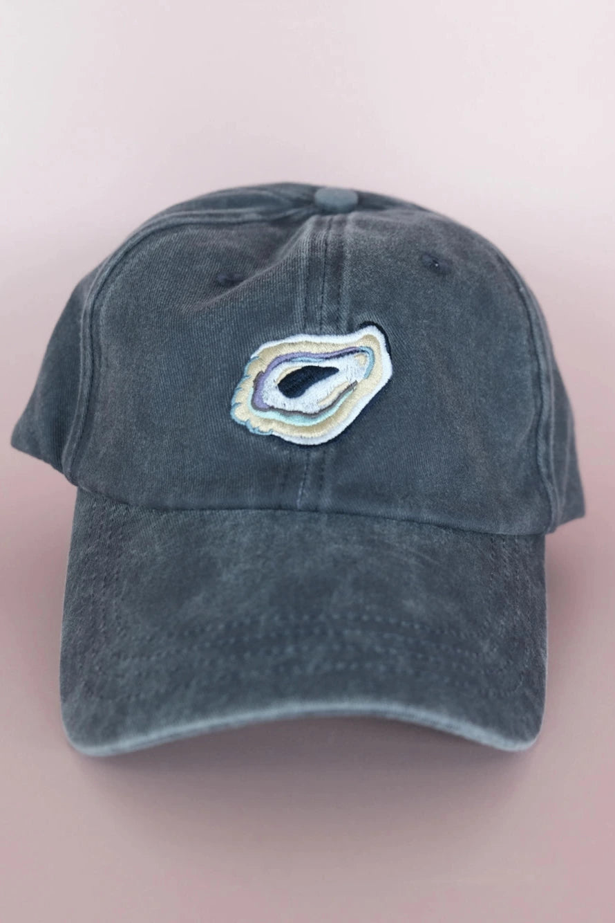 Oyster Embroidered Hat - Washed Navy
