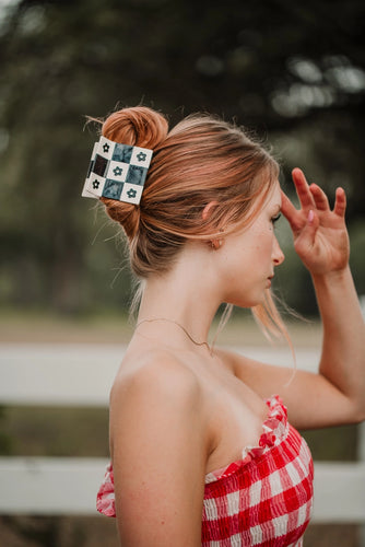 Daisy Patchwork Hair Claw