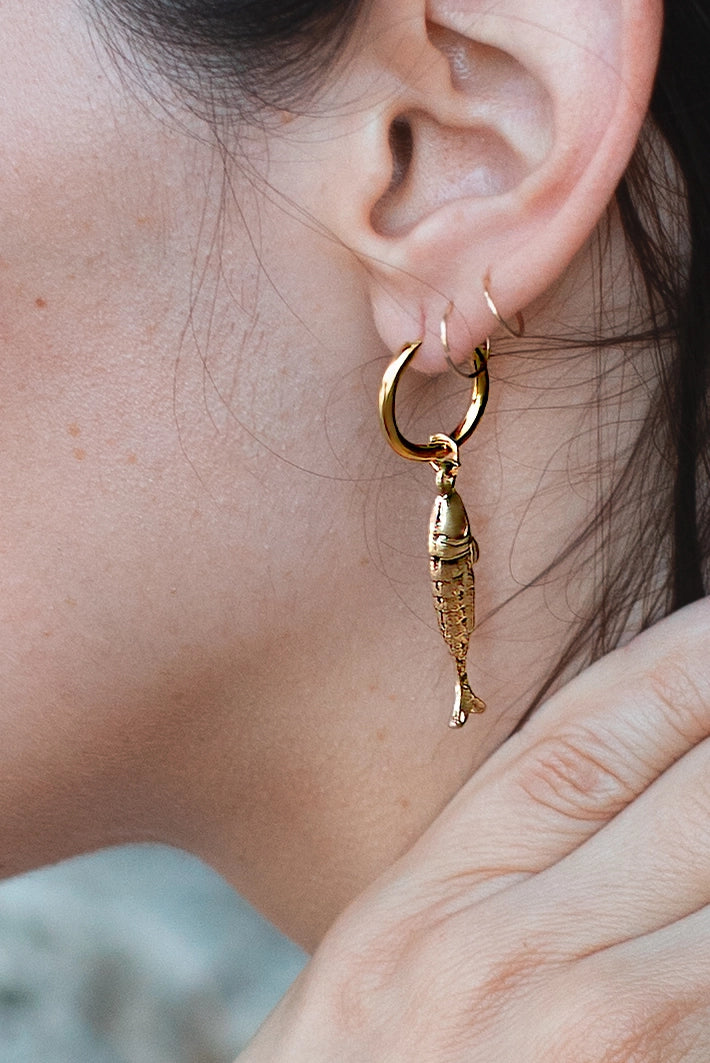 Pesce Hoops - 18k Gold Plated