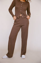 Load image into Gallery viewer, Pointelle Cardigan - Cocoa