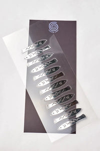 Sardines Silver Foil Sticker Sheet