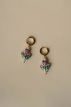 Load image into Gallery viewer, Amelia Tulip Charm Huggies