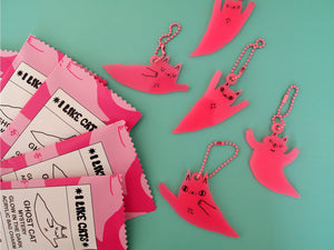 Blind Bag Ghost Cat Mystery Keychain