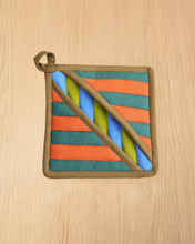 Load image into Gallery viewer, Grasshopper Stripe Quilted Pot Holder