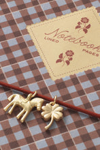 Load image into Gallery viewer, Petals &amp; Plaid Fabric Lined Notebook