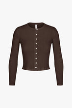 Load image into Gallery viewer, Pointelle Cardigan - Cocoa