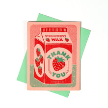 Load image into Gallery viewer, Strawberry Milk Thank You Card