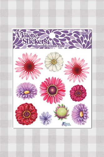 Sticker Sheet - Gerber Flowers