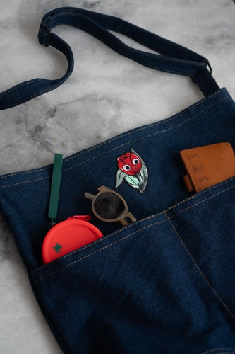 Floral Patch Denim Tote