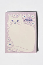 Load image into Gallery viewer, Negative Space Floral Cat Notepad