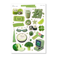 Load image into Gallery viewer, Green-Core Trinkets &amp; Tidbits Sticker Sheet