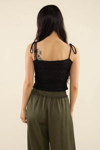 Vine Jacquard Mesh Cami