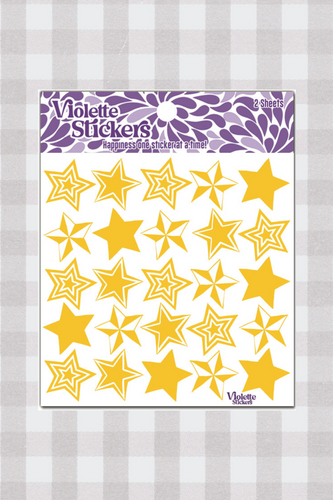 Sticker Sheet - Gold Foil Stars