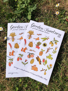Garden Sweetness A5 Sticker Sheet for Journals