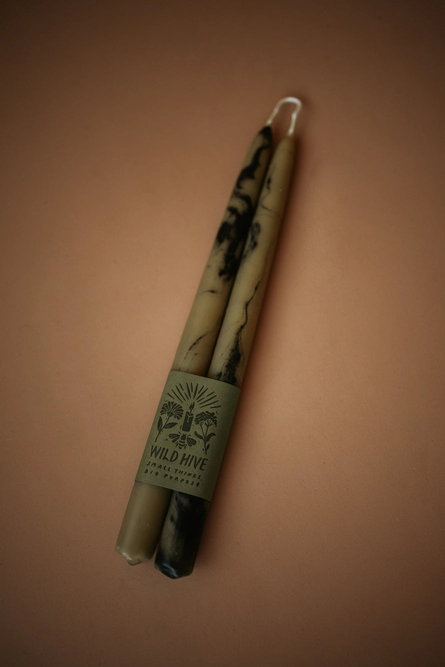 Smokey Beeswax Tapers