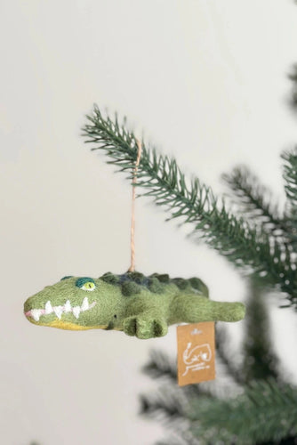 Felt Gator Holiday Ornament