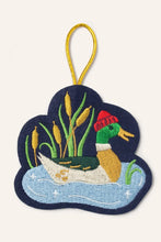 Load image into Gallery viewer, Duck Pond Embroidered Ornament