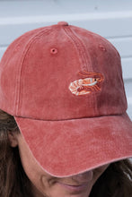 Load image into Gallery viewer, Shrimp Embroidered Hat - Washed Brick