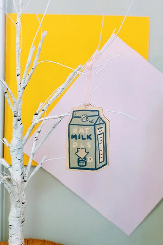 Wood Holiday Ornament - Oat Milk