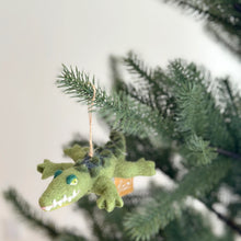 Load image into Gallery viewer, Felt Gator Holiday Ornament