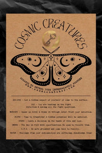 "Cosmic Creatures - Moth" Scratch Off Fortune Affirmation Card