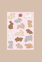 Load image into Gallery viewer, Mini Rabbits Sticker Sheet