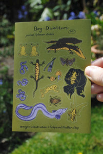 Bog Dwellers A6 Sticker Sheet for Journals