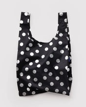 Load image into Gallery viewer, Standard Baggu - Silver Metallic Polka Dot