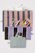 Load image into Gallery viewer, Baggu Flat Pouch Set - Candy Shop Stripes