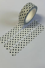 Load image into Gallery viewer, Black and White Polka Dot Washi Tape