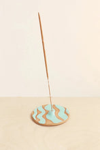 Load image into Gallery viewer, Ceramic Incense Holder - Wavy Aqua