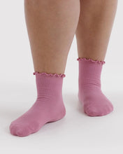 Load image into Gallery viewer, Lettuce Edge Sock Set of 2 - Wild Plum + Cherry