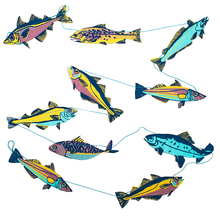 Load image into Gallery viewer, Fishes Sewn Garland
