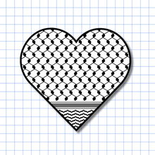 Load image into Gallery viewer, Keffiyeh Heart Sticker