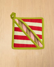 Load image into Gallery viewer, Ladybug Stripe Quilted Pot Holder
