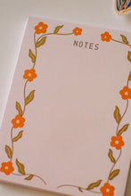 Load image into Gallery viewer, Orange Flowers Notepad