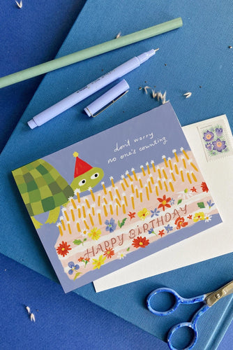 No One's Counting Turtle Birthday Card