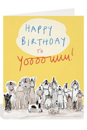Dog Choir Birthday Card