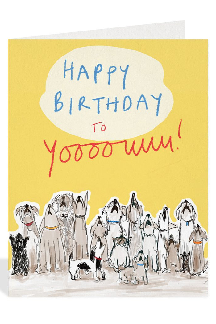 Dog Choir Birthday Card